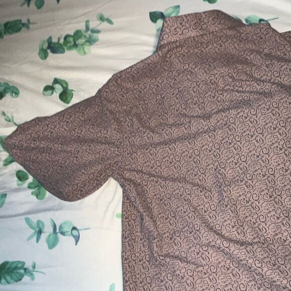 Silver Stone Modern Fit Men's Dress Shirt Medium Pink & Black Button-Up Collared - Picture 8 of 9